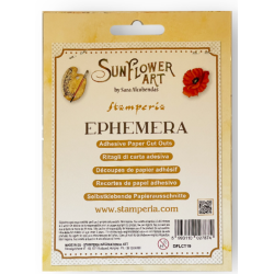 Stamperia Ephemera - Sunflower Art elements and poppies