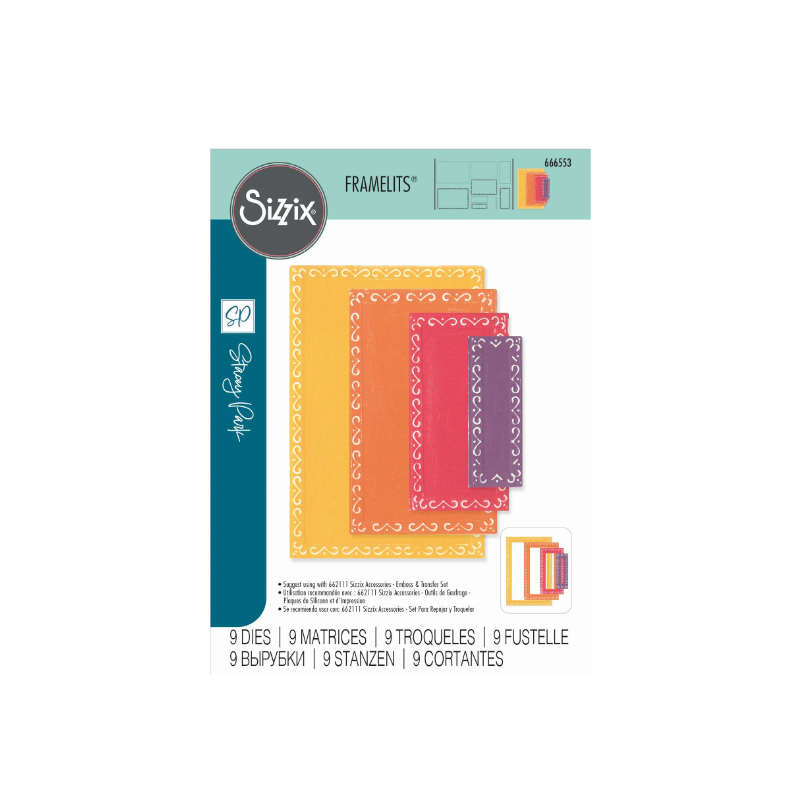 Sizzix • Framelits Die Set Fanciful Renee Deco Rectangles 9pcs