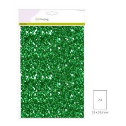 CraftEmotions A4 glitter ark  5 St Christmas green 29x21cm 220g