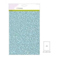 CraftEmotions A4 glitter ark  5 St Baby blue 29x21cm 220g