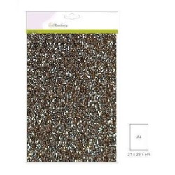 CraftEmotions A4 glitter ark 5 St champagne  29x21cm 220g