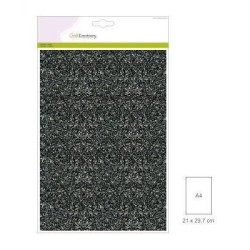 CraftEmotions A4 glitter ark 5 St Silver  29x21cm 220g