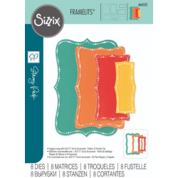 Sizzix/Stacey Park 4 Dies "Fanciful Framelits - Doris Dotted Top Note" 666552