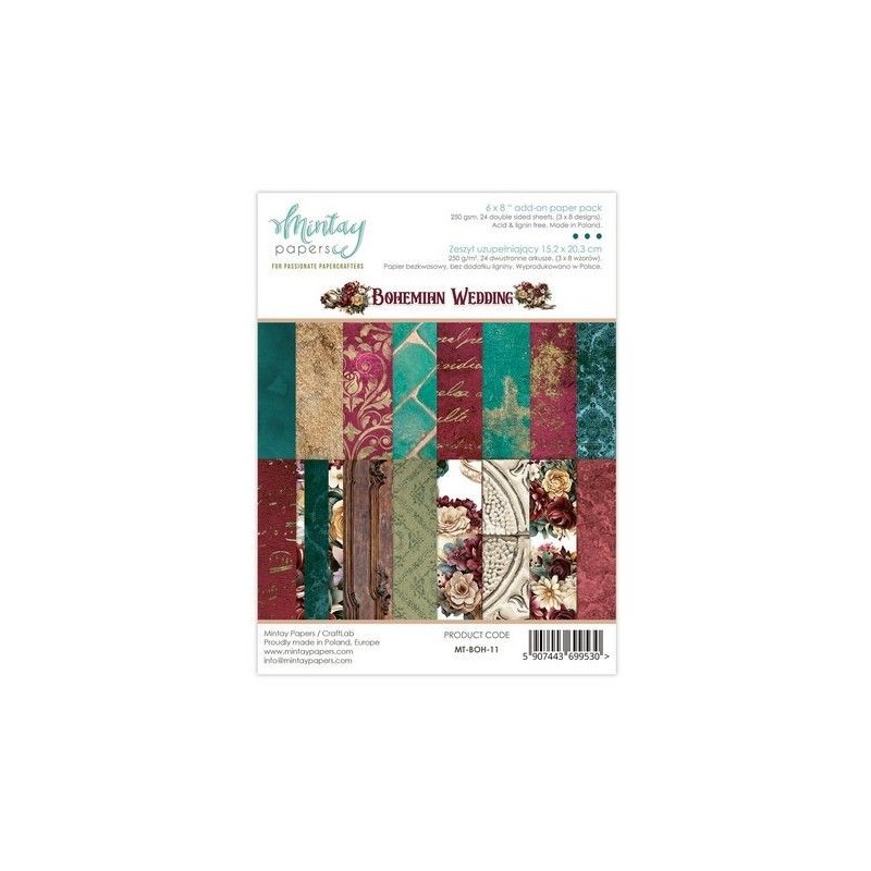 Mintay 6 x 8 Add-On Paper Pad - Bohemian Wedding MT-BOH-11