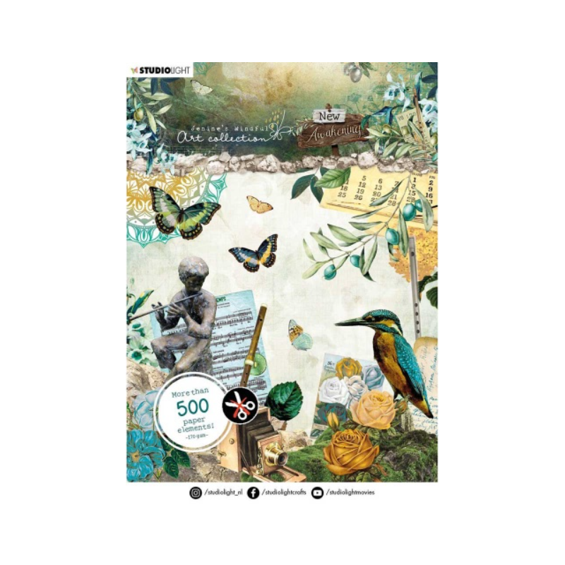 Studio Light Jenine's Mindful Art Die Cut Block - New Awakening Collection - JMA-NA-DCB01