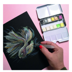 Florence • Watercolour Paper Smooth 12x12" 300g Black 5st