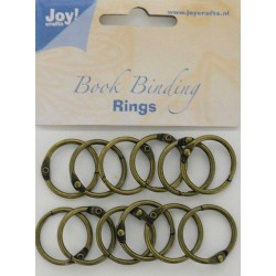 Joy! Crafts 12st Bok bindnings ringar 20mm Antique brass