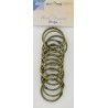 Joy! Crafts 12st bok bindnings ringar 45mm Antique brass