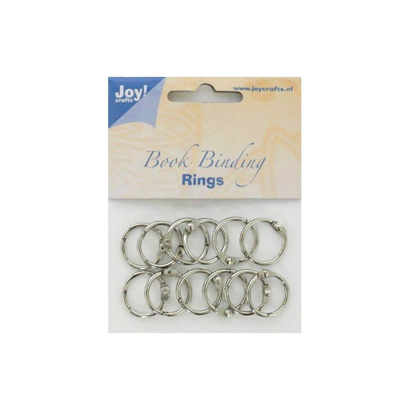 Joy! Crafts  12 st Bok bindnings ringar 20mm Silver