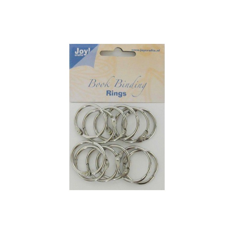 Joy! Crafts  12 st Bok bindnings ringar 30mm Silver