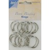 Joy! Crafts  12 st Bok bindnings ringar 30mm Silver