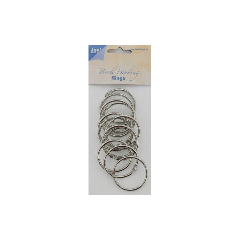 Joy! Crafts  12 st Bok bindnings ringar 45mm Silver