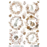 Ciao Bella A4 Rice Paper - White Garlands CBRP281