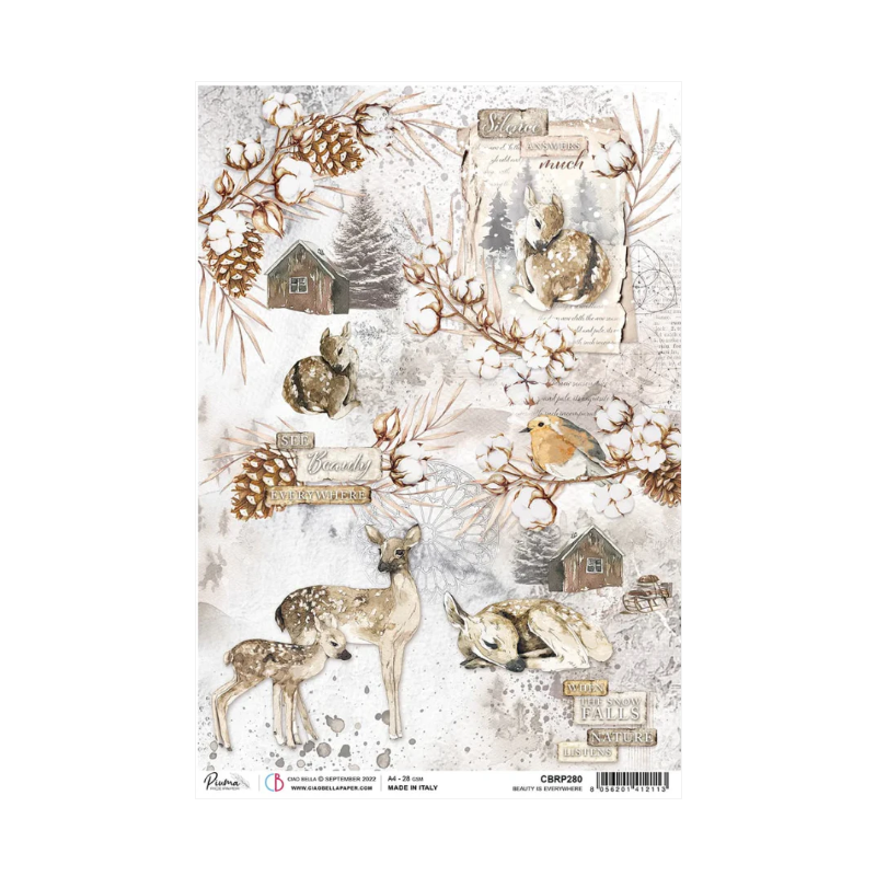 Ciao Bella  A4 Rice Paper Beauty is Everywhere - CBRP280