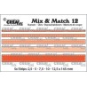 Crealies Mix & Match strips with stitchline (med stygn)(5x) max. 12,5x145 mm