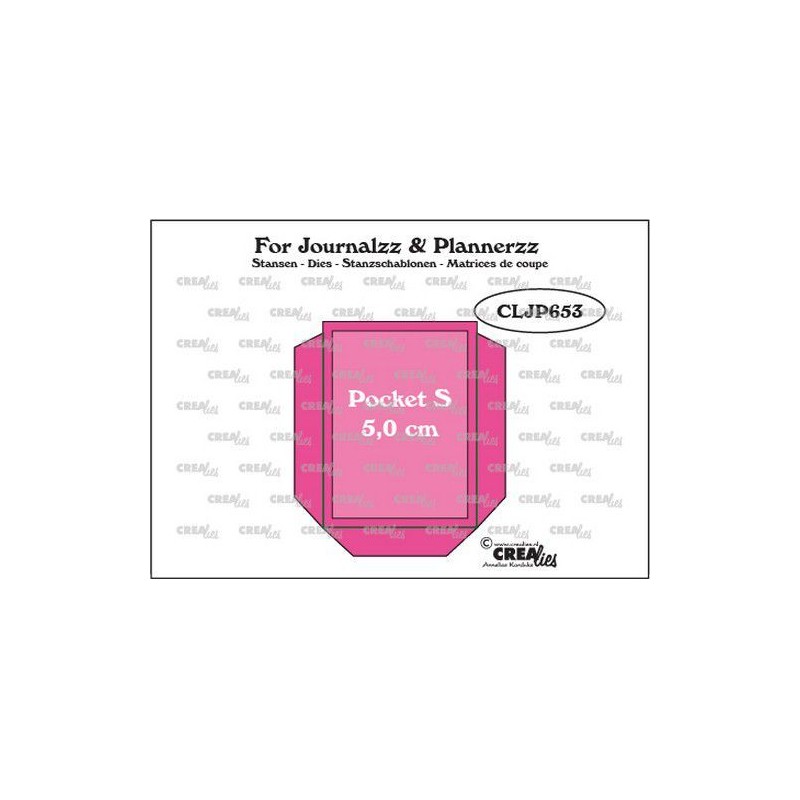 Crealies Journalzz & Pl Pocket Small (5,0 cm) + layer up 50 x 66 mm