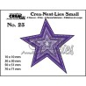 Crealies Crea-nest-Lies Small star with double dots (4x) max 70x71mm