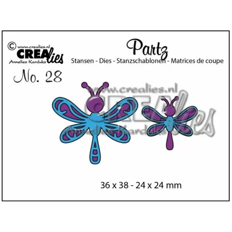 Crealies • Partz cutting die no.28 Dragonfly 2pcs