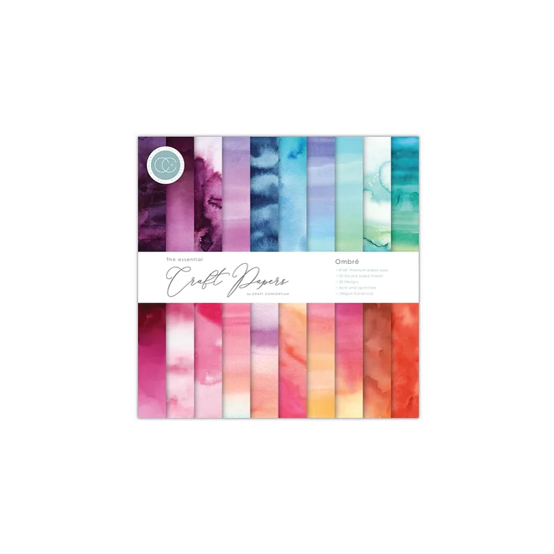 Craft Consortium 8x8 The Essential Craft Papers  - Ombré