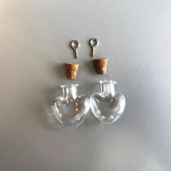 Mini glass bottles with...