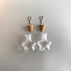 Mini glass bottles with...
