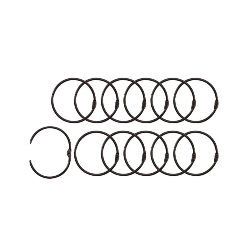 Vaessen Creative • Book Binding Rings 50mm Black 1pcs