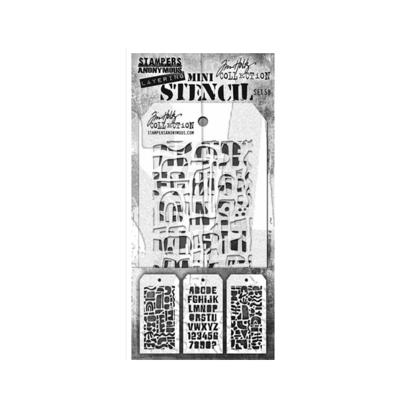 SA / Tim Holtz Mini Stencil Set 58 TH-MST058