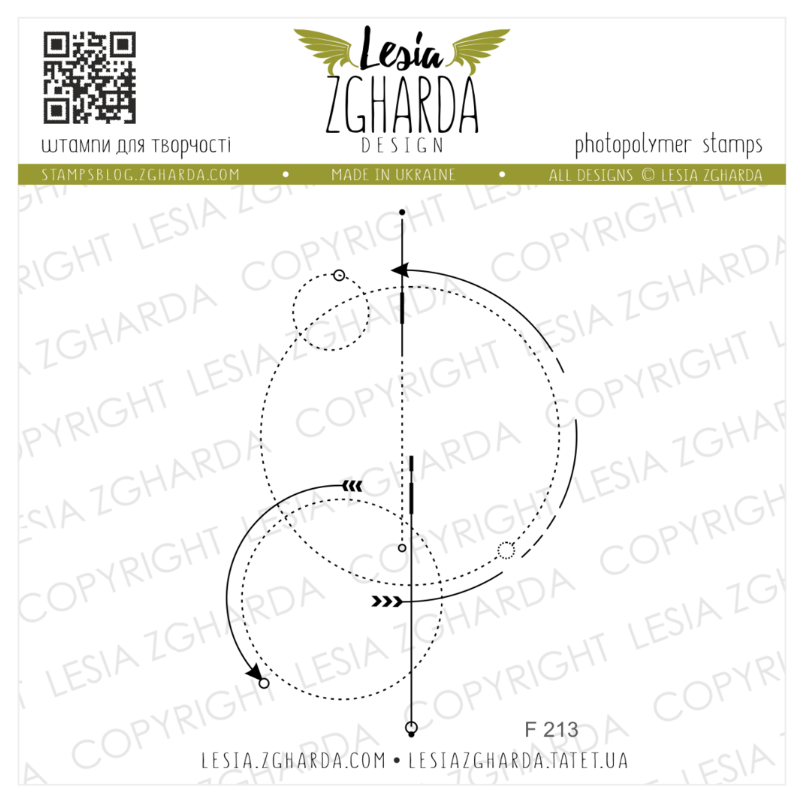 Lesia Stamp "Arrows and circles background"
