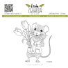 Lesia Stamp "Mouse with bouquet of tulips"