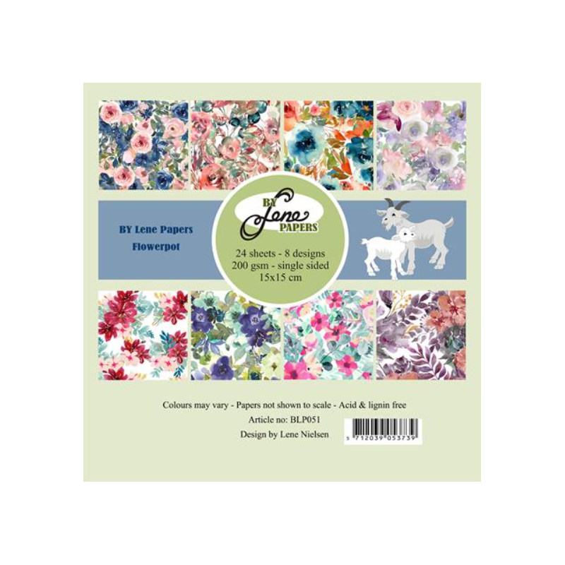 BY Lene Paperpad 6X6 "Flowerpot" BLP051