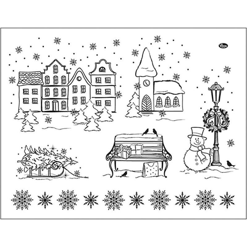 Viva Stämpelmotiv, 14x18 cm, julstämning