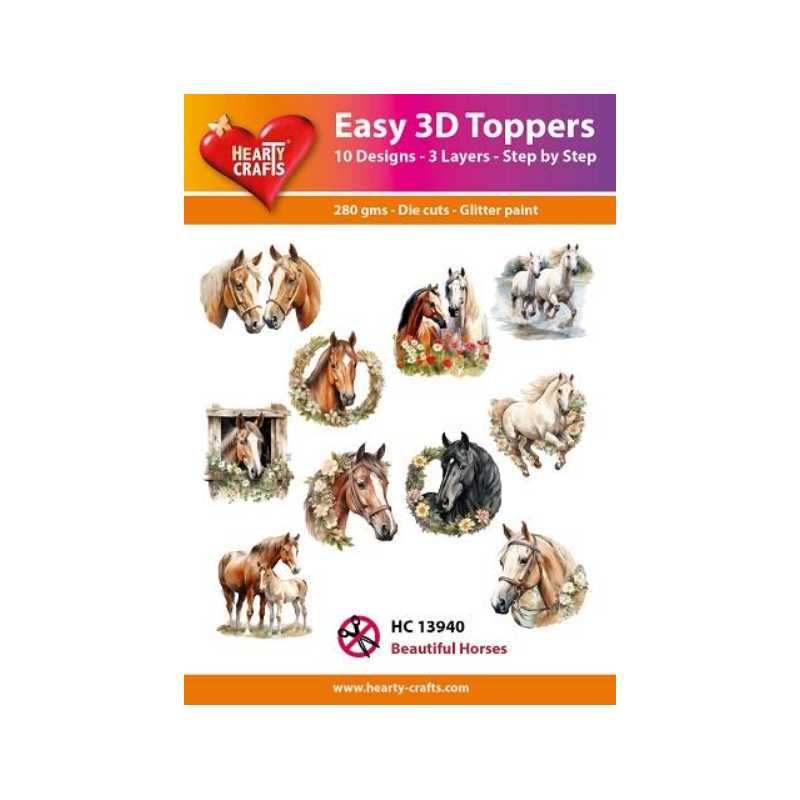 Easy 3D Toppers "Beautiful Horses" HC13940