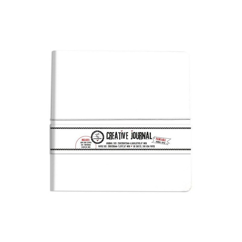 Studio Light Creative Journal All white, sep. sticker Paint. Cov. nr13 ABM-ES-JOUR13 218x205x20mm