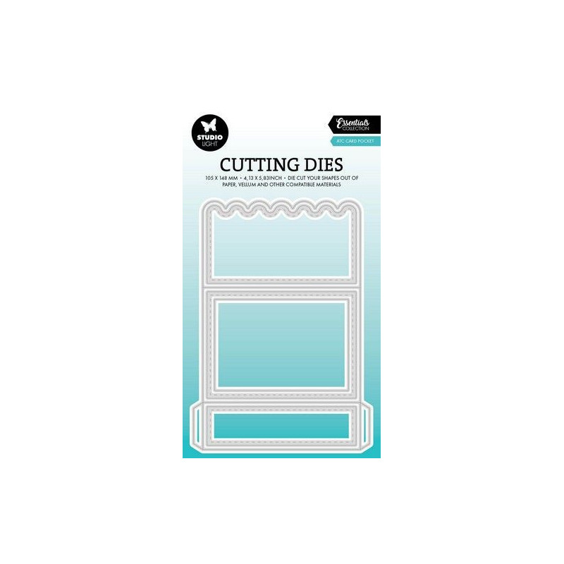 Studio Light Cutting dies ATC card pocket Essentials nr.789 SL-ES-CD789 105x148x1mm