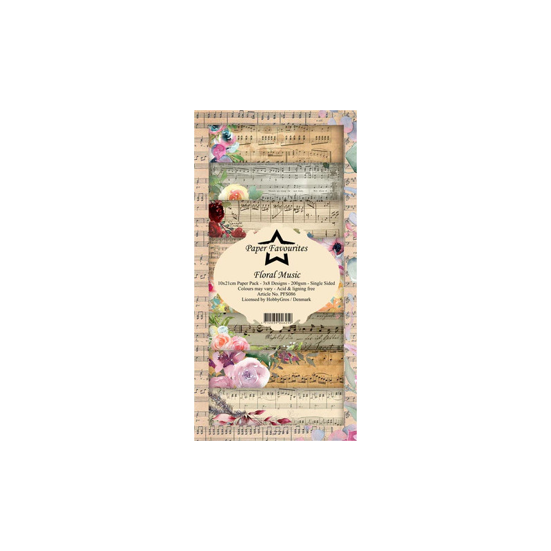 Paper Favourites Slim Card "Floral Music" PFS086