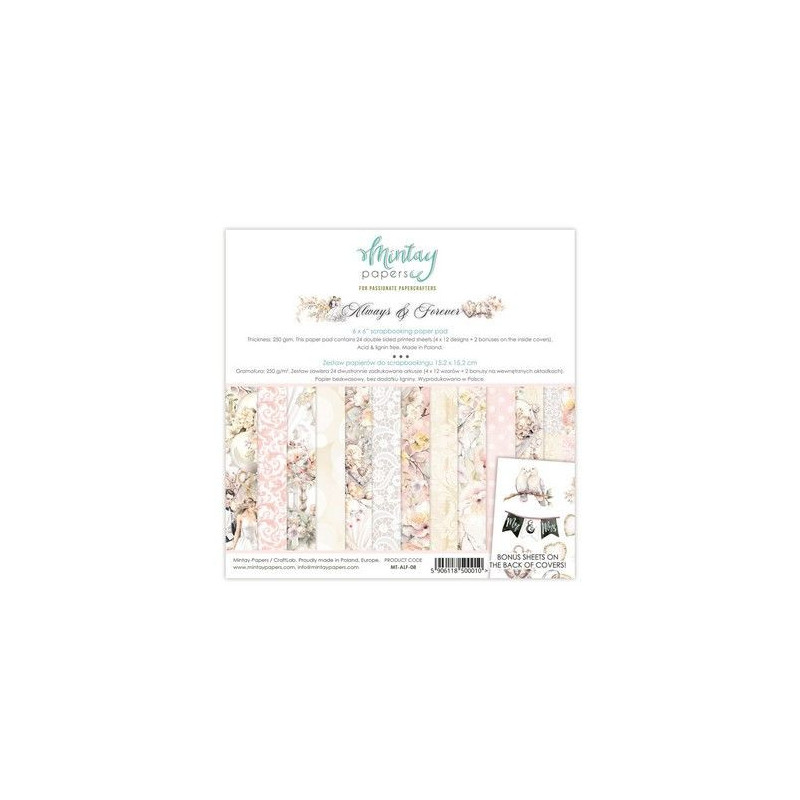 Mintay 6 x 6 Paper Pad - Always & Forever MT-ALF-08