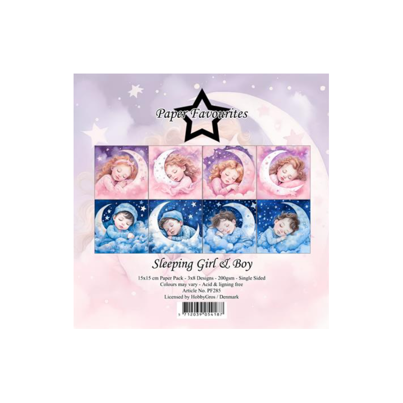 Paper Favourites Paper Pack "Sleeping Girl & Boy" PF285
