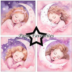 Paper Favourites Paper Pack "Sleeping Girl & Boy" PF285