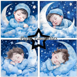 Paper Favourites Paper Pack "Sleeping Girl & Boy" PF285