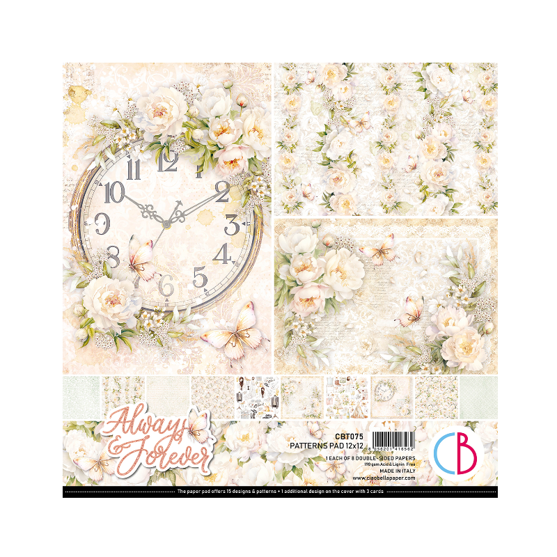 Ciao bella ALWAYS & FOREVER PATTERNS PAD 12"X12"