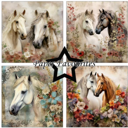 Paper Favourites Paper Pack "Horses and Flowers" PF289