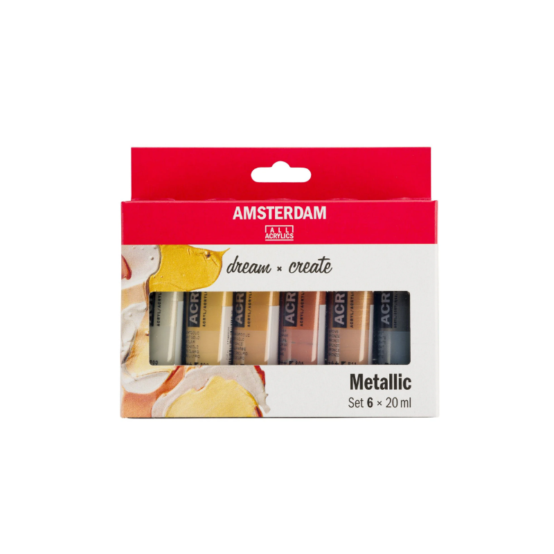 Amsterdam • Standard Series Acrylic Paint Metallic Set 6x20ml