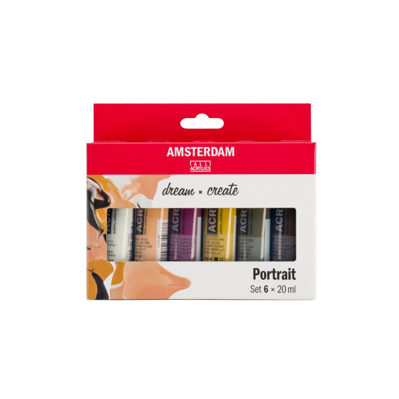 Amsterdam • Standard Series Acrylic Paint Portrait Set 6x20ml
