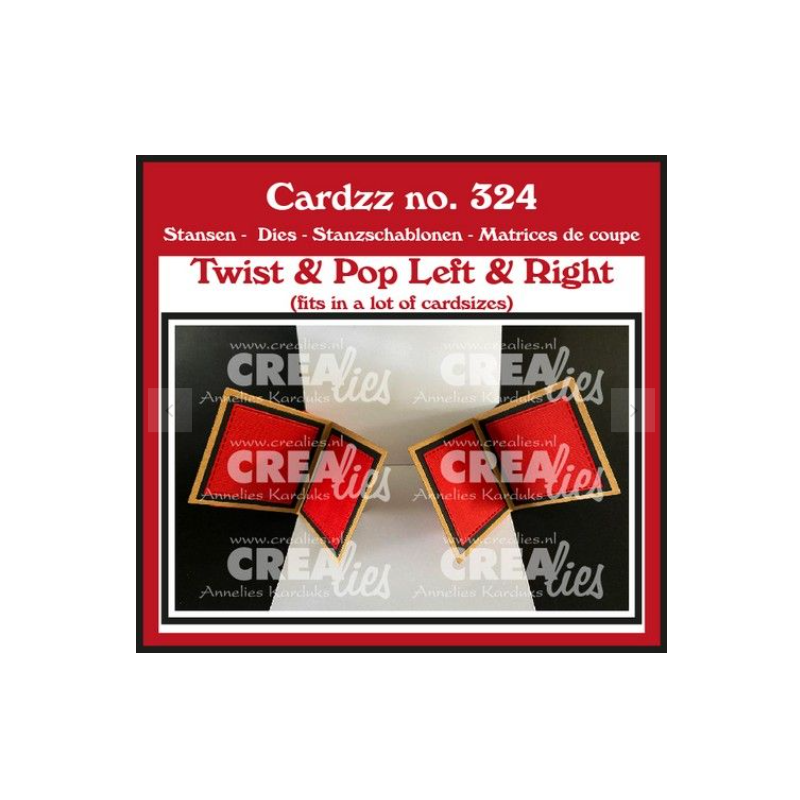 Crealies Cardzz Twist&Pop left&right - for top folding cards CLCZ324