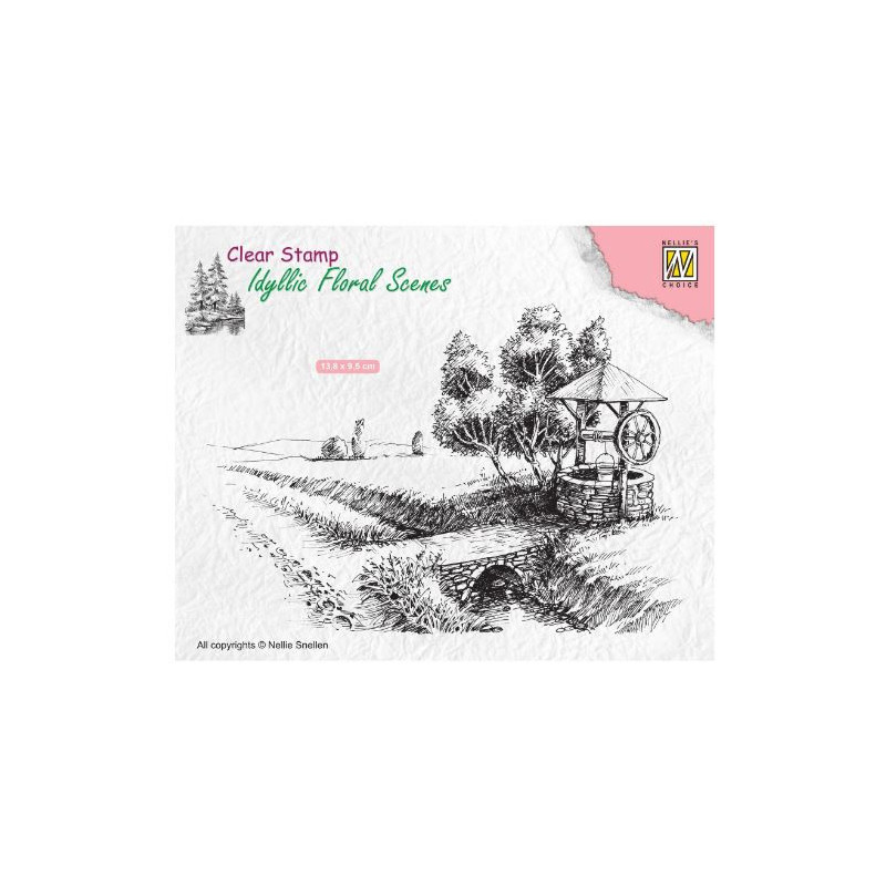Nellie's Choice • Idyllic Floral Scenes Clear Stamps Well