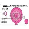 Crealies Crea-nest-dies small no. 15 4x balloons oval / max. 65 x 46 mm