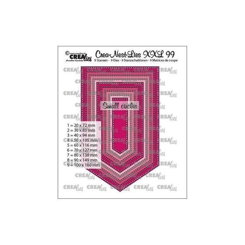 Crealies Crea-Nest-Lies XXL Banner with small circles (9x)  10x16 cm