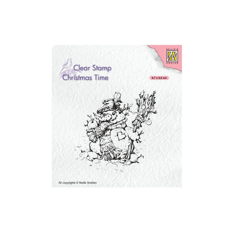 Nellie's Choice • Christmas Time Clear Stamps Snowman (67x66cm)