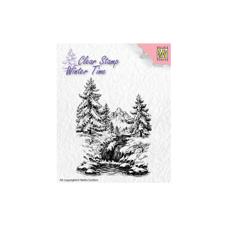 Nellie's Choice • Winter Time Clear Stamps Winter Waterfall