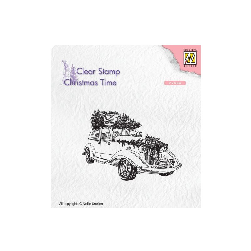 Nellie's Choice • Christmas Time Clear Stamps Christmas Tree Transport (7x5cm)